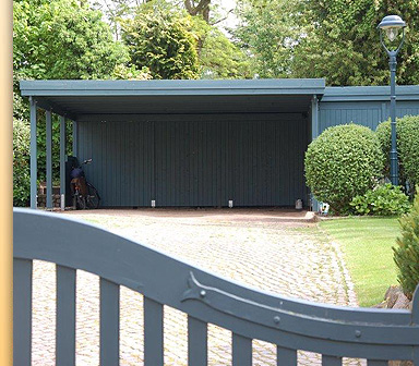 Carport mit Gerätekammer - Sonderanfertigung